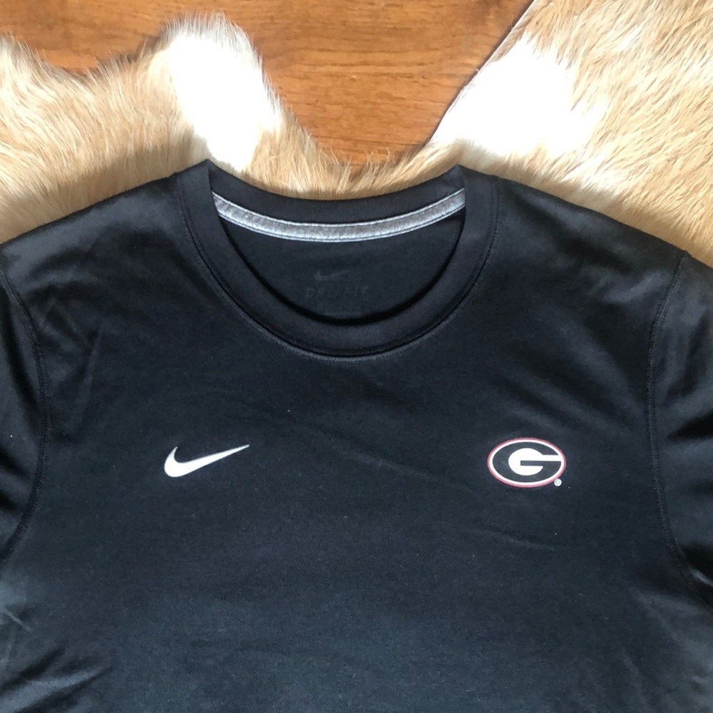 Nike UGA Black Short Sleeve Performance Shirt